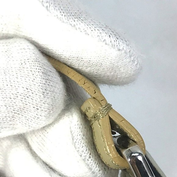 FENDI mirror Key Holder Key Ring Bag Charm Leather Black x Red x Beige - Picture 3 of 11